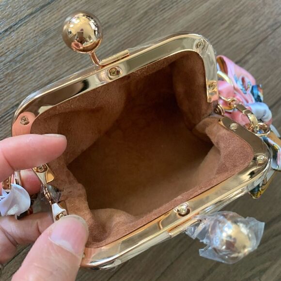 Handmade Genuine Leather  Tie-dye Print Kisslock Wallet/Wristlet/Coin purse - Picture 14 of 16